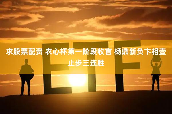 求股票配资 农心杯第一阶段收官 杨鼎新负卞相壹止步三连胜